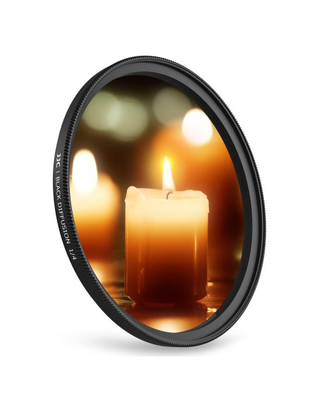 Filtro de Difusión Negra JJC 49mm 1/2 para Fotografía y Video