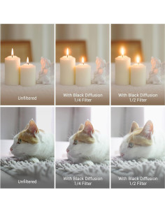 Filtro de Difusión Negra JJC 49mm 1/2 para Fotografía y Video 2