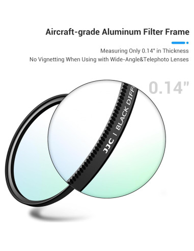 Filtro de Difusión Negra JJC 49mm 1/2 para Fotografía y Video
