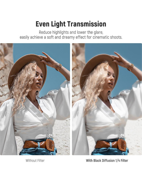 Filtro de Difusión Negra NEEWER 49mm 1/4 para Fotografía