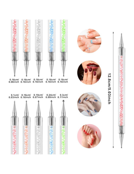 Set de 10 Lápices de Gel para Arte de Uñas Sliverdew