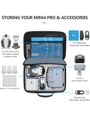 Accesorios FPVtosky Mini 4 Pro 7 en 1 con Estuche y Filtros