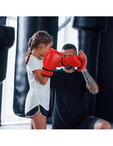 Guantes de Boxeo para Niños HLIN Sparring Negro 0.02 kg