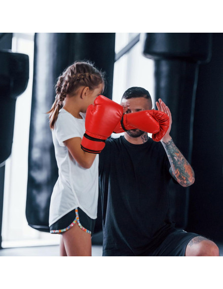 Guantes de Boxeo para Niños HLIN Sparring Negro 0.02 kg