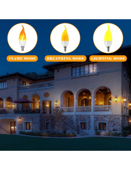 Bombillas LED E12 Efecto Llama Kestnsee - 2 Paquete 3W Bombillas LED E12 Efecto Llama Kestnsee - 2 Paquete 3W
