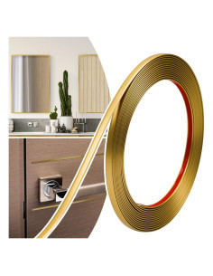 Moldura Autoadhesiva Flexible 20ft Oro Mate JSIWOTH