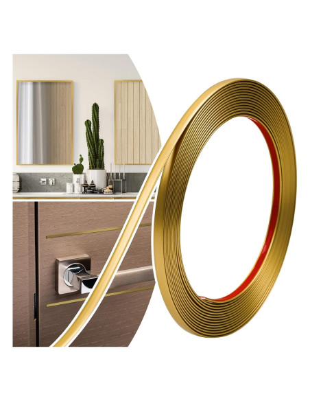 Moldura Autoadhesiva Flexible 20ft Oro Mate JSIWOTH