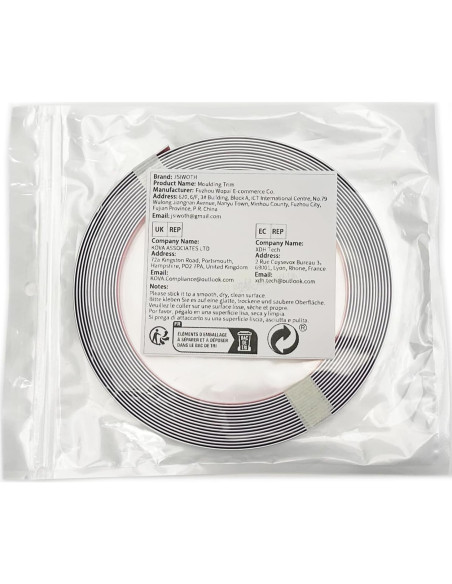 Moldura Autoadhesiva Flexible 20ft Oro Mate JSIWOTH