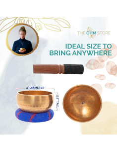 Conjunto de Cuencos Cantores Tibetanos Ohm Store - 10.16 cm 2