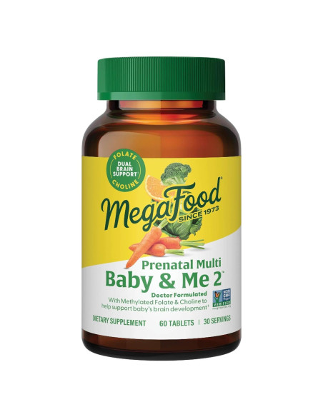 MegaFood Baby & Me 2 Multivitamínico Prenatal 60 Tabletas MegaFood Baby & Me 2 Multivitamínico Prenatal 60 Tabletas