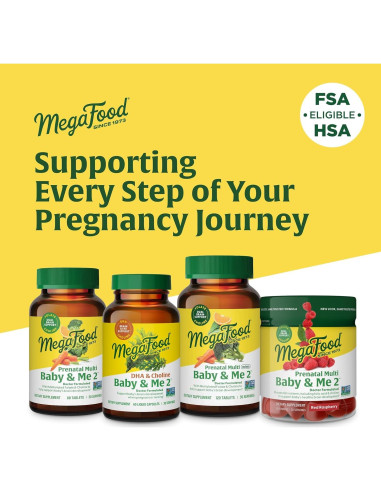 MegaFood Baby & Me 2 Multivitamínico Prenatal 60 Tabletas