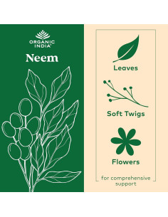 Cápsulas de Neem Orgánico Organic India - 90 Unidades 2