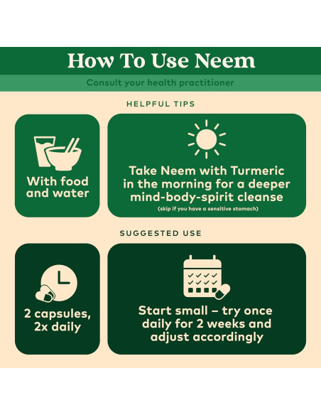 Cápsulas de Neem Orgánico Organic India - 90 Unidades