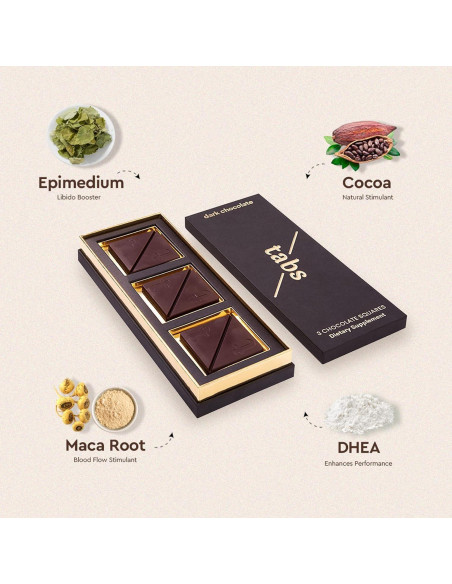 Chocolate Negro Tabs para Mejorar el Ánimo - 60g - Vegetariano