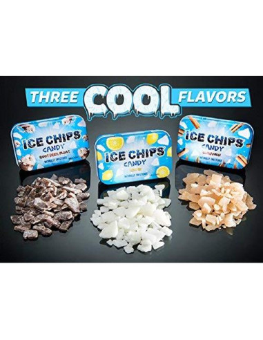 Caramelos Ice Chips Xylitol 150 g Mezcla de Bayas - Paquete de 3