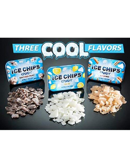 Caramelos Ice Chips Xylitol 150 g Mezcla de Bayas - Paquete de 3