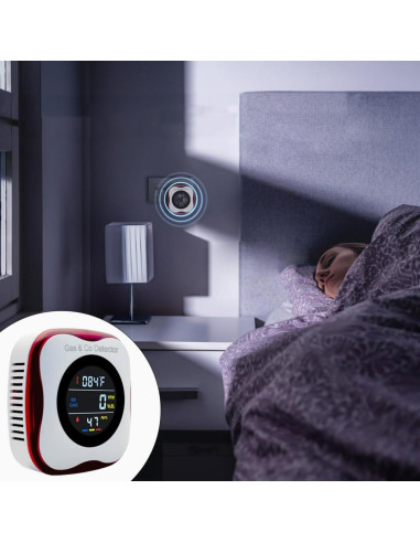 Detector de Monóxido de Carbono y Gas Natural CHENGHEM 4 en 1