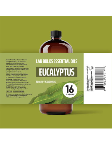 Aceite Esencial de Eucalipto Lab Bulks 473 ml para Difusor