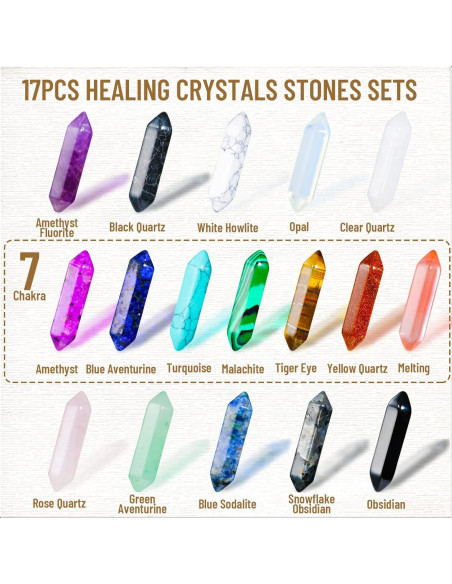 Conjunto de 17 Piezas de Cristales Sanadores Modacraft