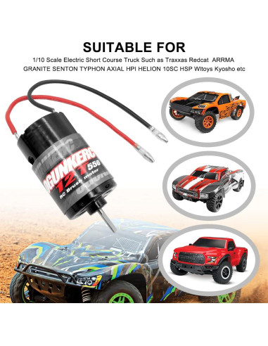 Motor RC 550 OGUNKE 12T para Traxxas Slash y más