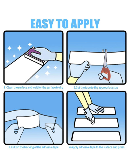 Cinta de Agarre de Goma Yorwe 2.5cm x 3m Antideslizante