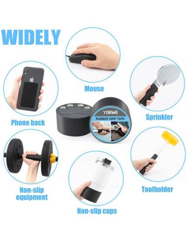 Cinta de Agarre de Goma Yorwe 2.5cm x 3m Antideslizante