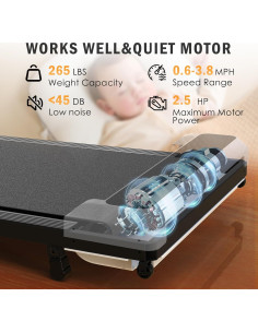 Caminadora 2 en 1 JURITS C7W Compacta Bajo Escritorio 120.2 kg 2