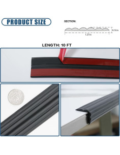 Moldura Flexible ZOWZOW 3 m Negra Peel and Stick para Esquinas 2