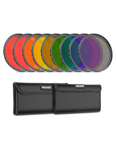 Kit de 9 Filtros de Lente de Color NEEWER 52mm con Fundas