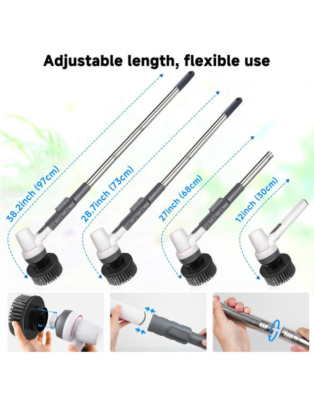 Kit de Limpieza Eléctrico AQQA 8 en 1 para Acuarios IPX9