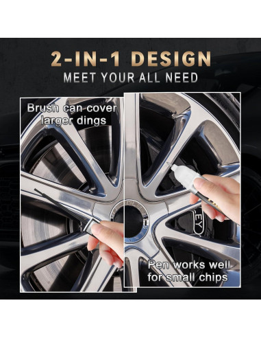 Pintura para Llantas Plateada xdotoar 12 ml Resistente al Agua