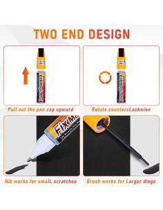 Pintura de Retoque Negra CTTMEOOB 12ml para Coches 2