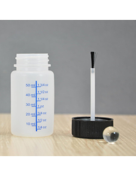 Paquete de 10 Botellas Vacías 60ml Yuanwovv con Brocha y Canica