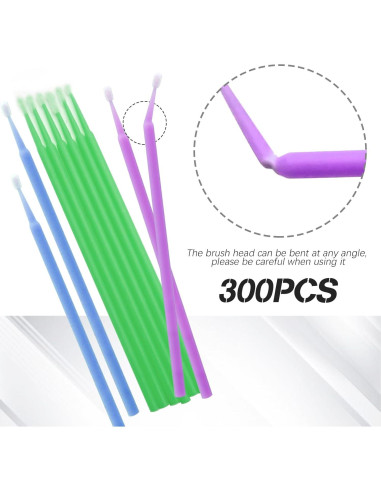 Pinceles de Retoque Automotriz Saihisday 300Pcs 2.5mm 2.0mm 1.5mm