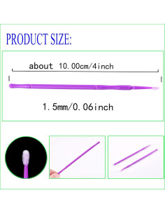 100 Pinceles de Retoque Automotriz Yuanwovv 1.5mm Púrpura 2
