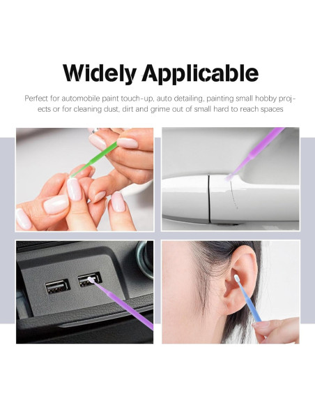 Pinceles de Retoque Automotriz Saihisday 300Pcs 2.5mm 2.0mm 1.5mm