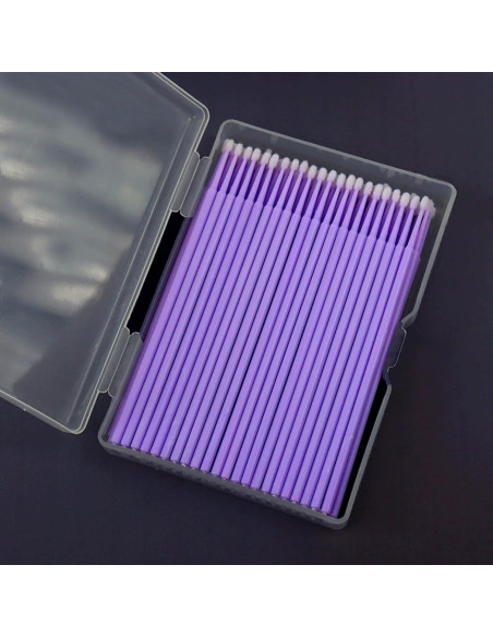 100 Pinceles de Retoque Automotriz Yuanwovv 1.5mm Púrpura