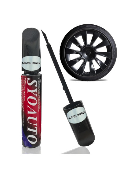 Pintura de Retoque SYOAUTO para Llantas Negras Mate Tesla Model Y