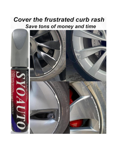 Pintura de Retoque SYOAUTO para Llantas Negras Mate Tesla Model Y