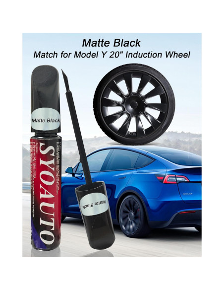 Pintura de Retoque SYOAUTO para Llantas Negras Mate Tesla Model Y