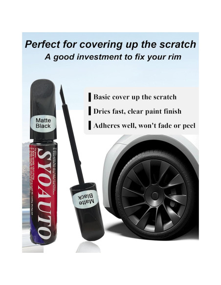 Pintura de Retoque SYOAUTO para Llantas Negras Mate Tesla Model Y