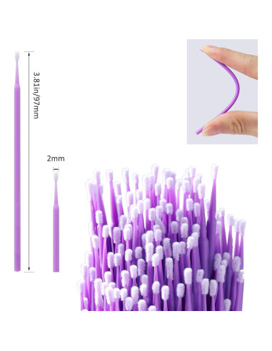 100 Pinceles de Retoque Supkeyer 0.5 mm para Pintura