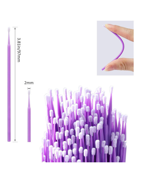 100 Pinceles de Retoque Supkeyer 0.5 mm para Pintura