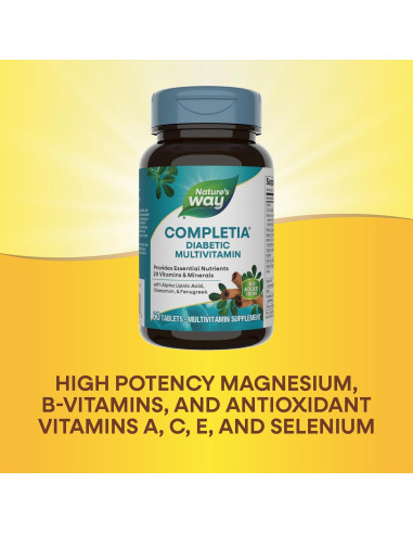Completia Diabético Multivitamínico Nature's Way 60 Tabletas