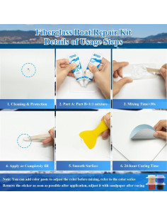 Kit de Reparación de Fibra de Vidrio Marino VIKEYTIM 100g 2