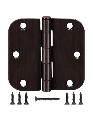 18 Bisagras de Puerta KIW Bronce Aceitado 3.5" Redondeadas