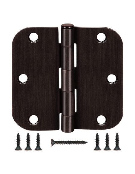 18 Bisagras de Puerta KIW Bronce Aceitado 3.5" Redondeadas