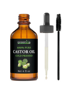 Aceite de Ricino GreenIVe 100% Puro 118.3 ml Prensado en Frío