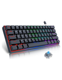 Teclado Mecánico Compacto 60% Winstar X44 Interruptor Azul