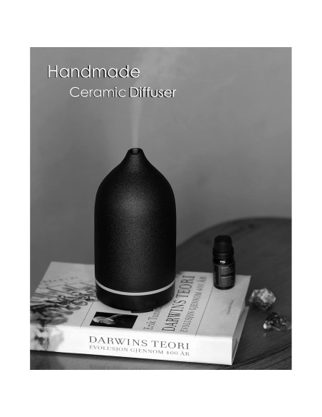 Difusor de Aceite Esencial ENILYM Cerámica Negro 100ml
